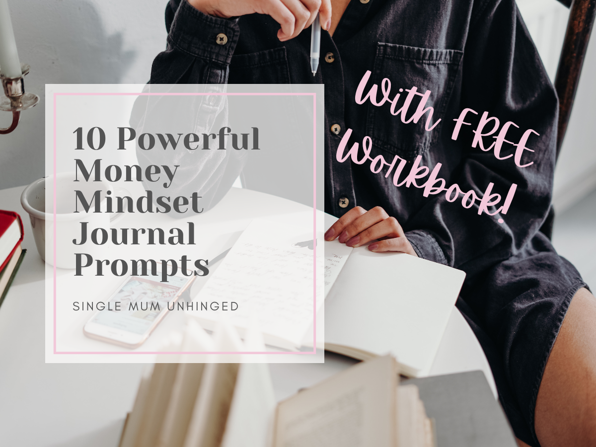 10 powerful money mindset journal prompts blog graphic